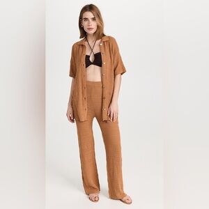 L*Space Marbella Crochet Top Swim Coverup Mojave Size Small